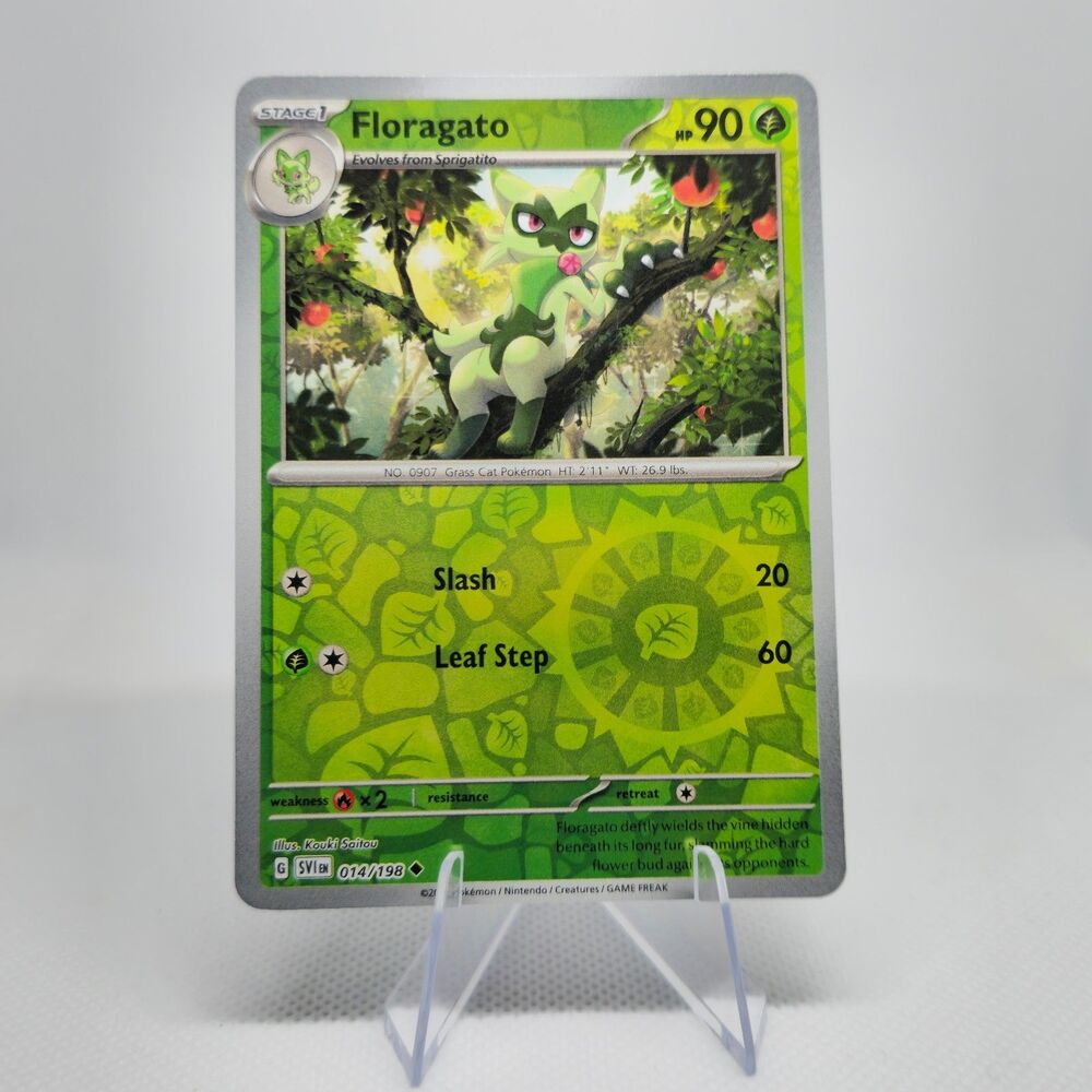 Pokemon Floragato reverse holo #14 SVI Scarlet & Violet Base Set
